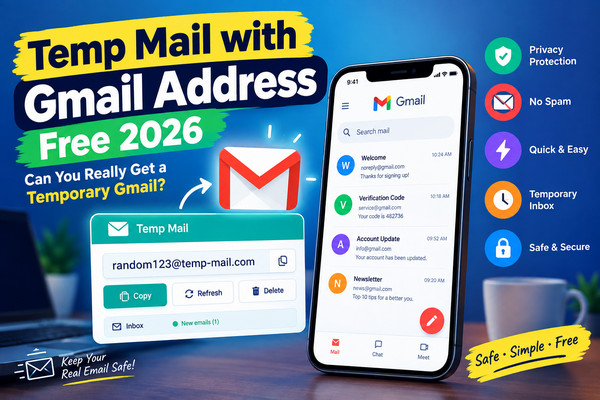 Temp Mail with Gmail Address Free 2026: Can You Really Get a Temporary Gmail
